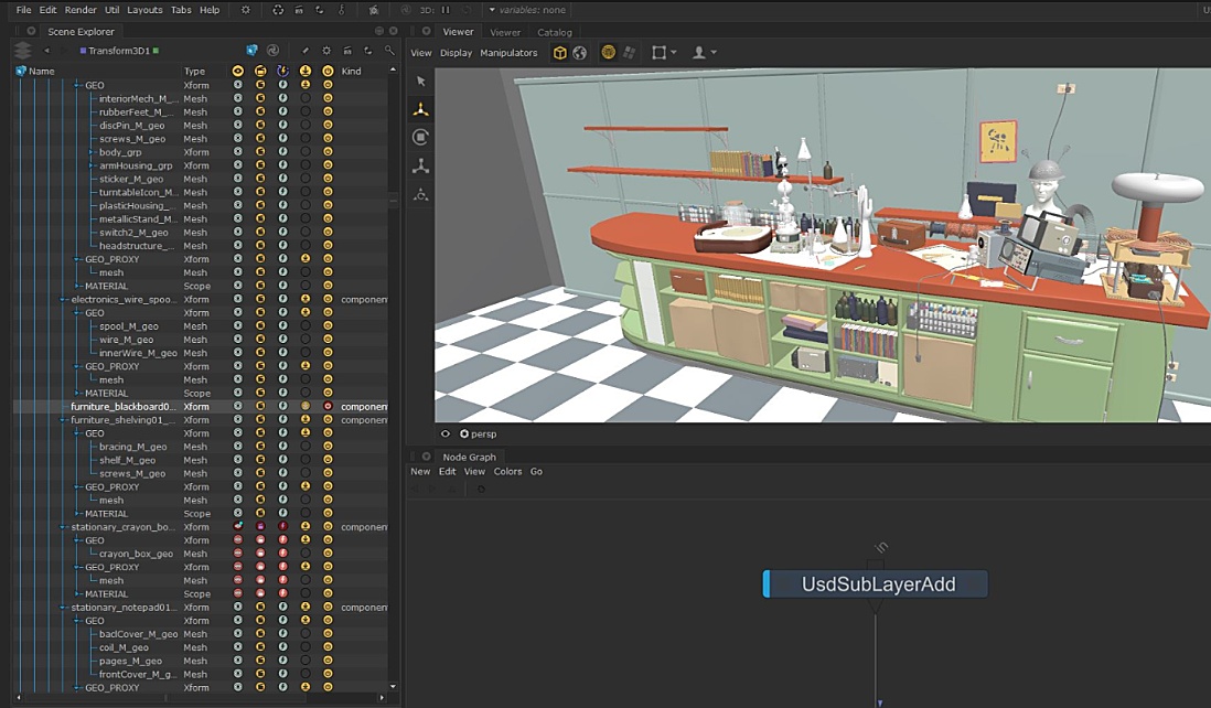 Foundry Katana — USD SceneGraph Tab Design